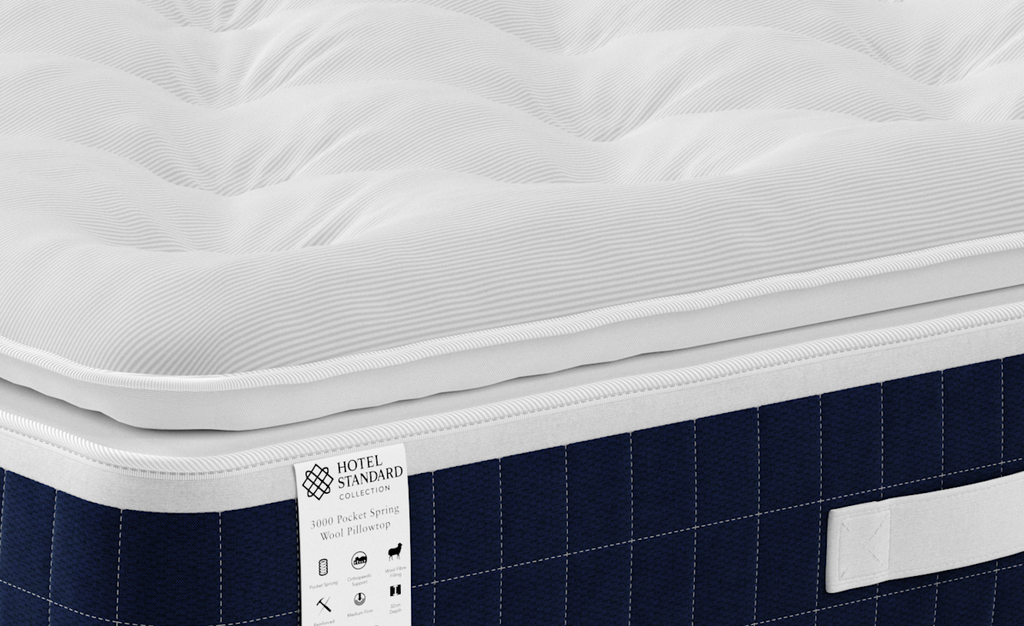 Hotel Standard 3000 Pocket Wool Pillowtop Mattress