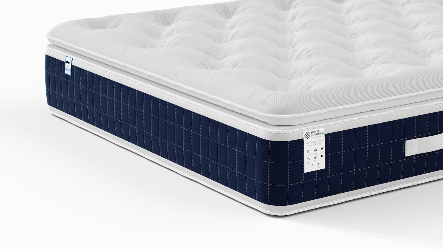 Hotel Standard 3000 Pocket Wool Pillowtop Mattress