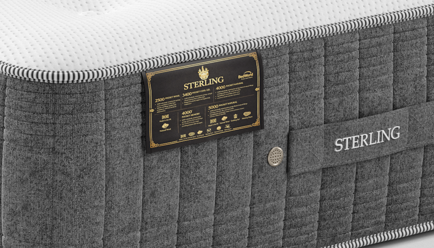 Sterling Pocket Sprung Series 2500 Wool Mattress