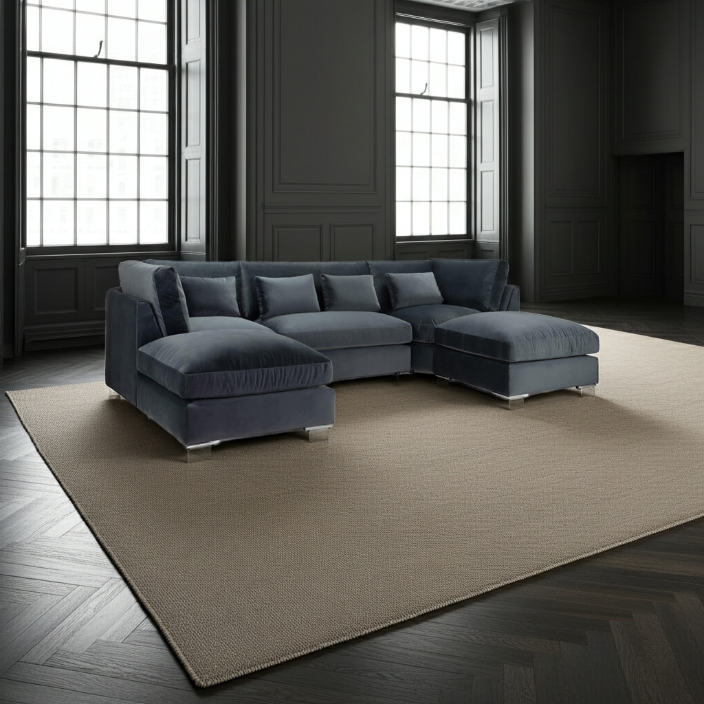 Belgravia Slate U Shape Corner Sofa