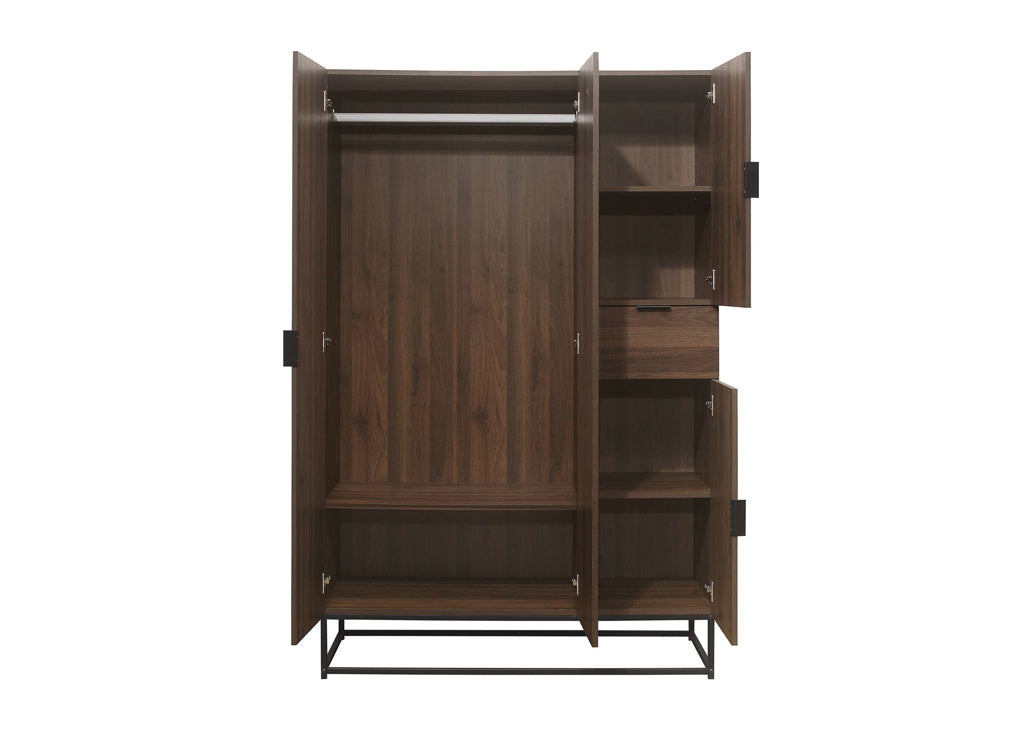 Birlea Houston Walnut 4 Door Wardrobe — view 2
