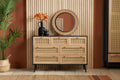 Birlea Croxley Rattan Black 7 Drawer Chest