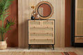 Birlea Croxley Rattan Black 5 Drawer Chest