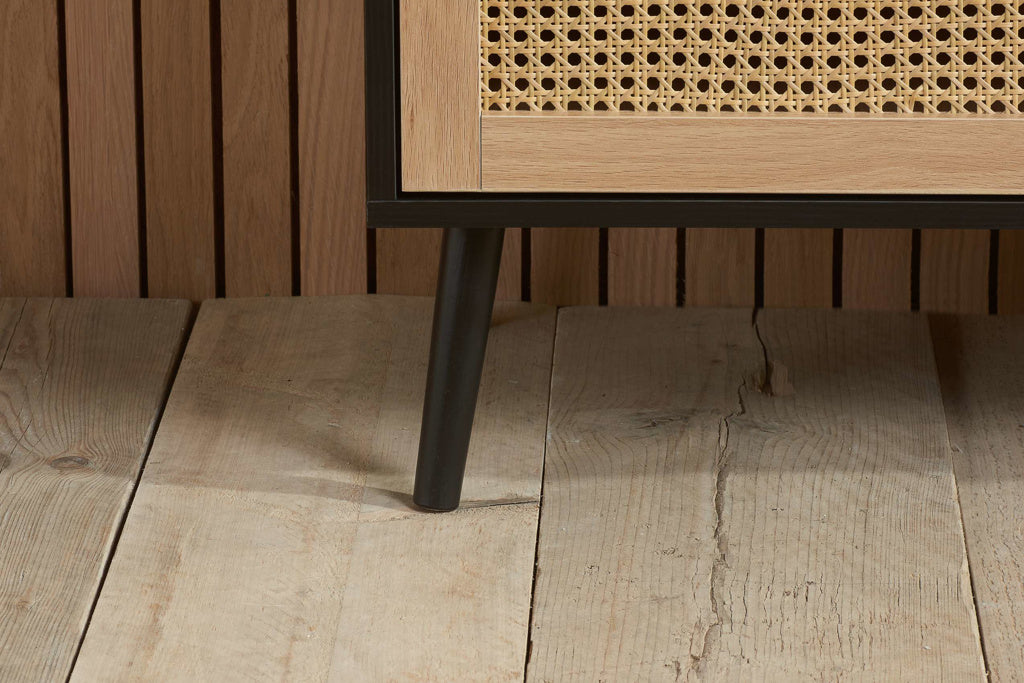 Birlea Croxley Rattan Black 5 Drawer Chest — view 3