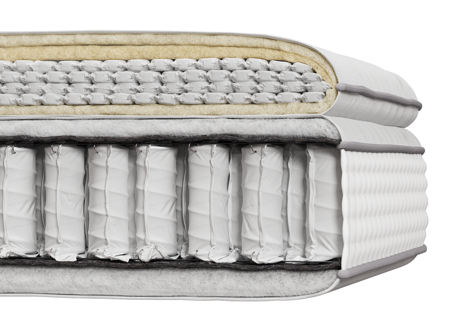British Wool Cashmere Silk 8000 Pocket Natural Mattress