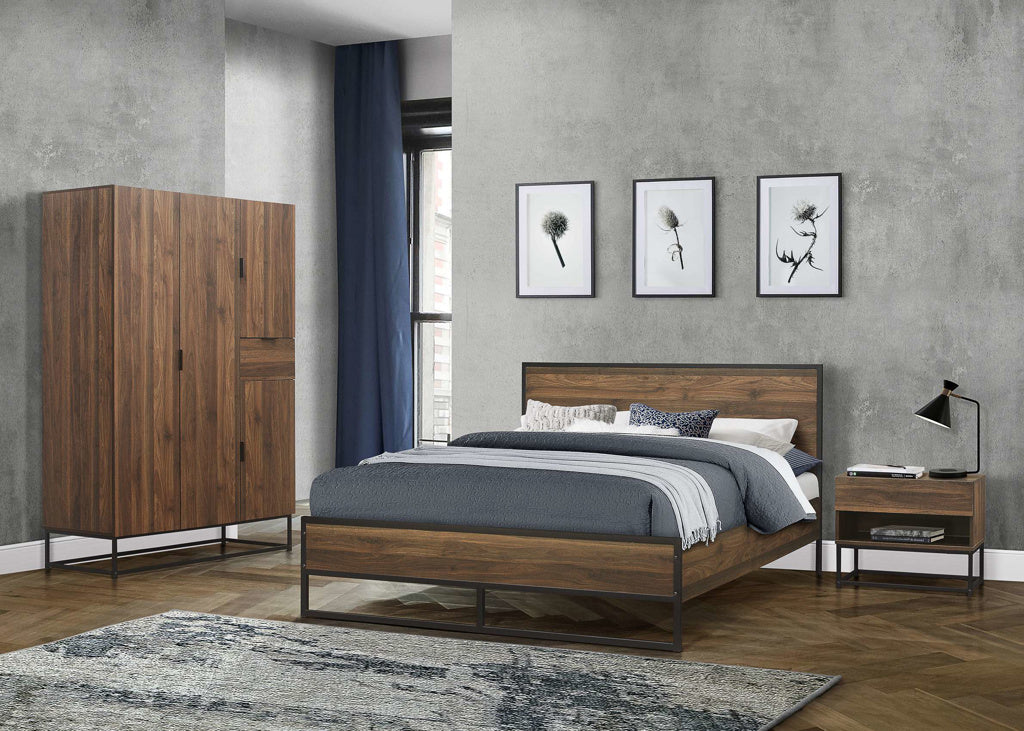 Birlea Houston Walnut 4 Door Wardrobe — view 3