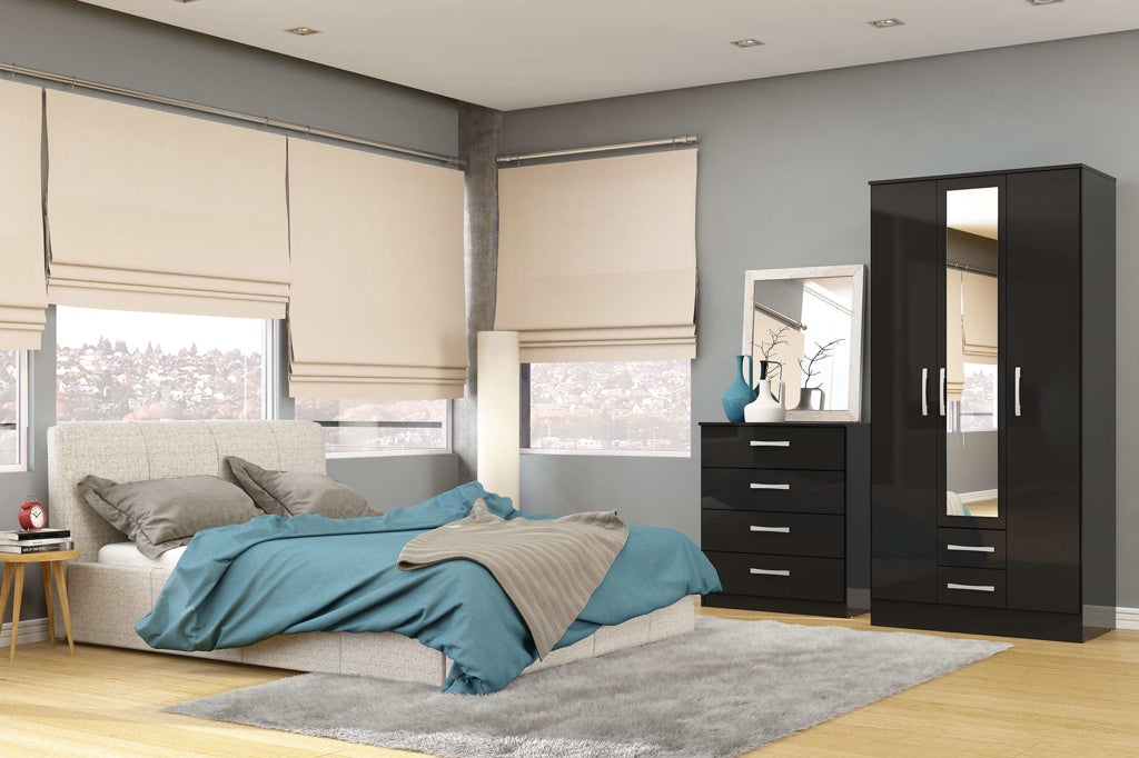 Birlea Lynx Black 4 Drawer Chest — view 2