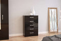 Birlea Lynx Black 5 Drawer Chest