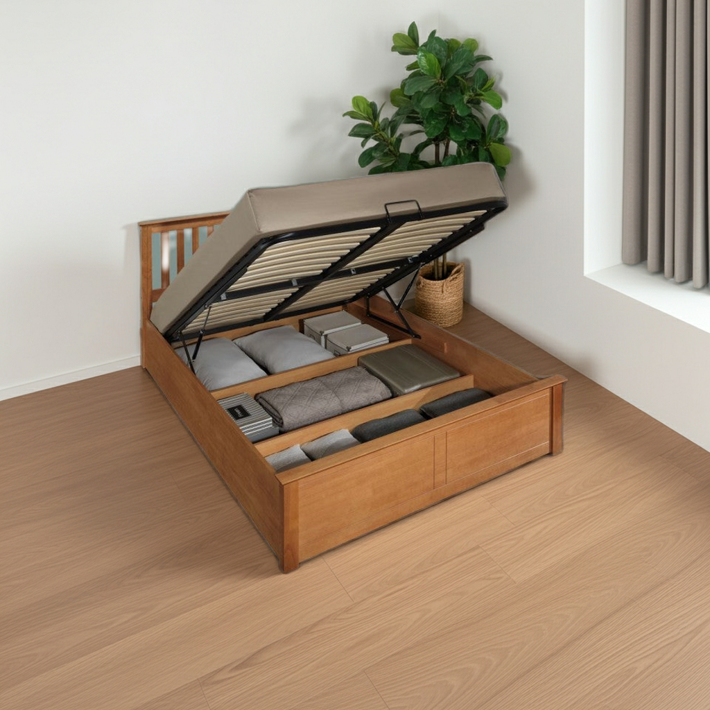 Birlea Phoenix Oak Wooden Ottoman Bed Frame