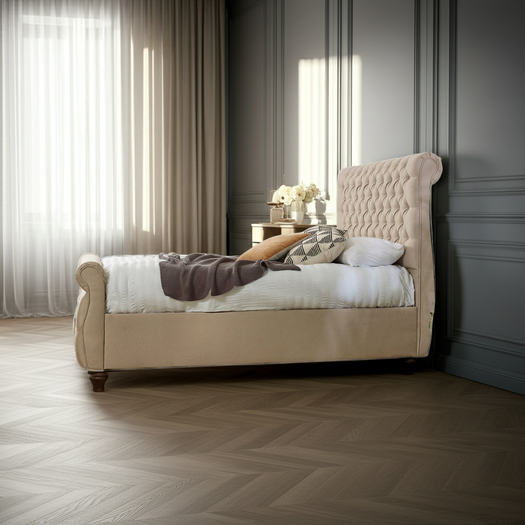Balmoral Chesterfield Ottoman Sleigh Bed Frame
