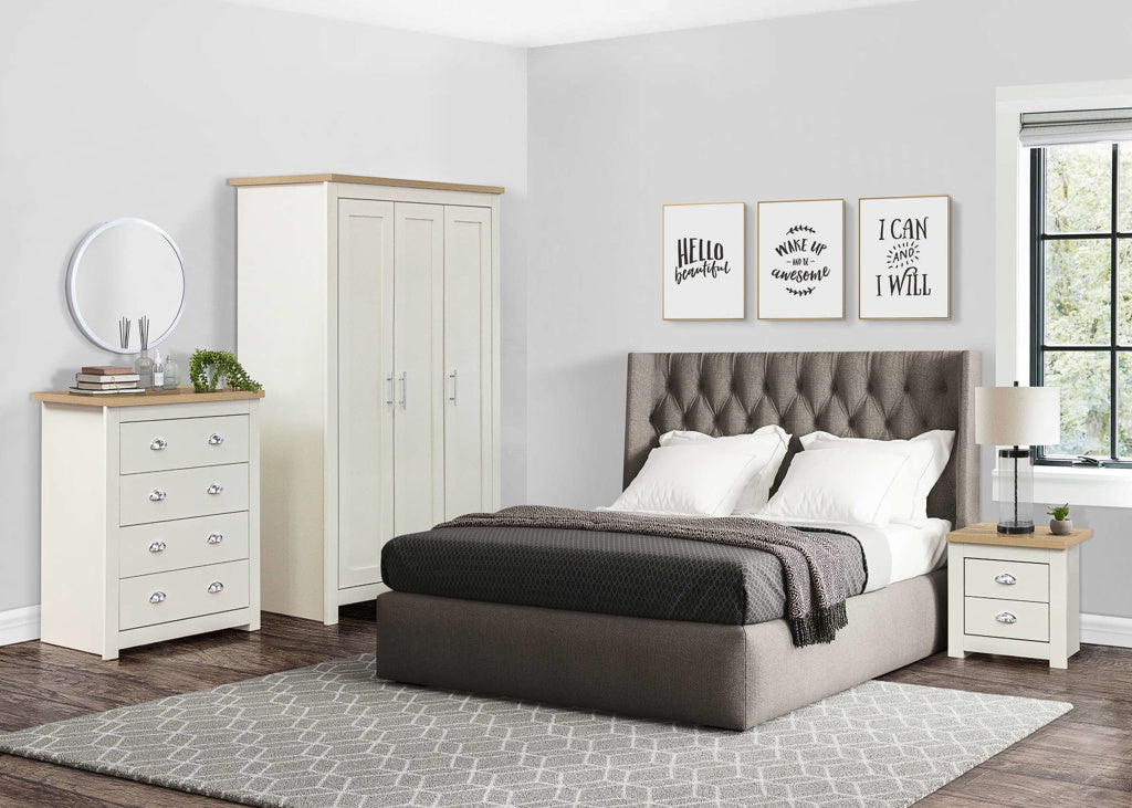 Birlea Highgate Cream & Oak 4 Drawer Chest — view 2