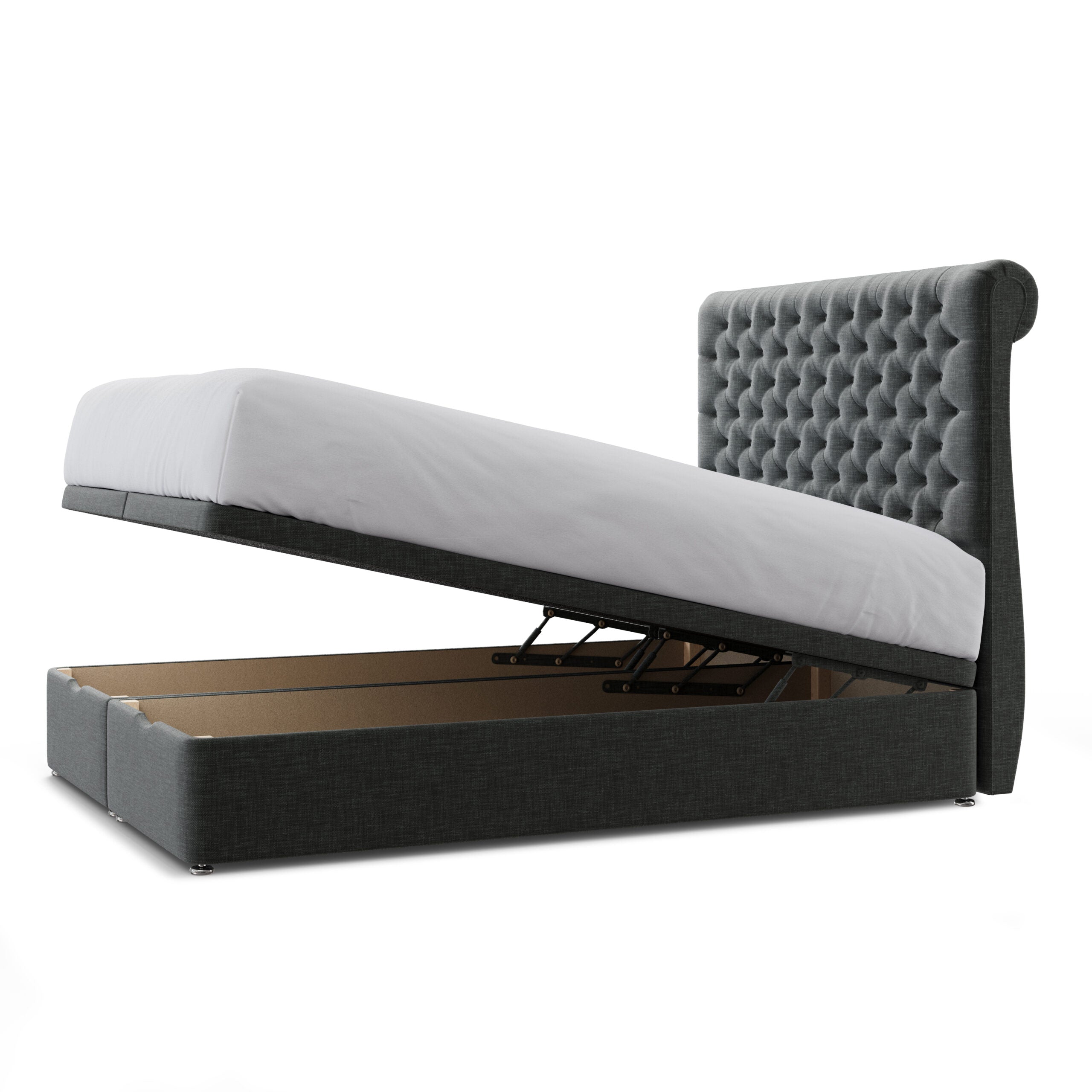 Swan Ottoman Storage Bed Including Headboard — view 2