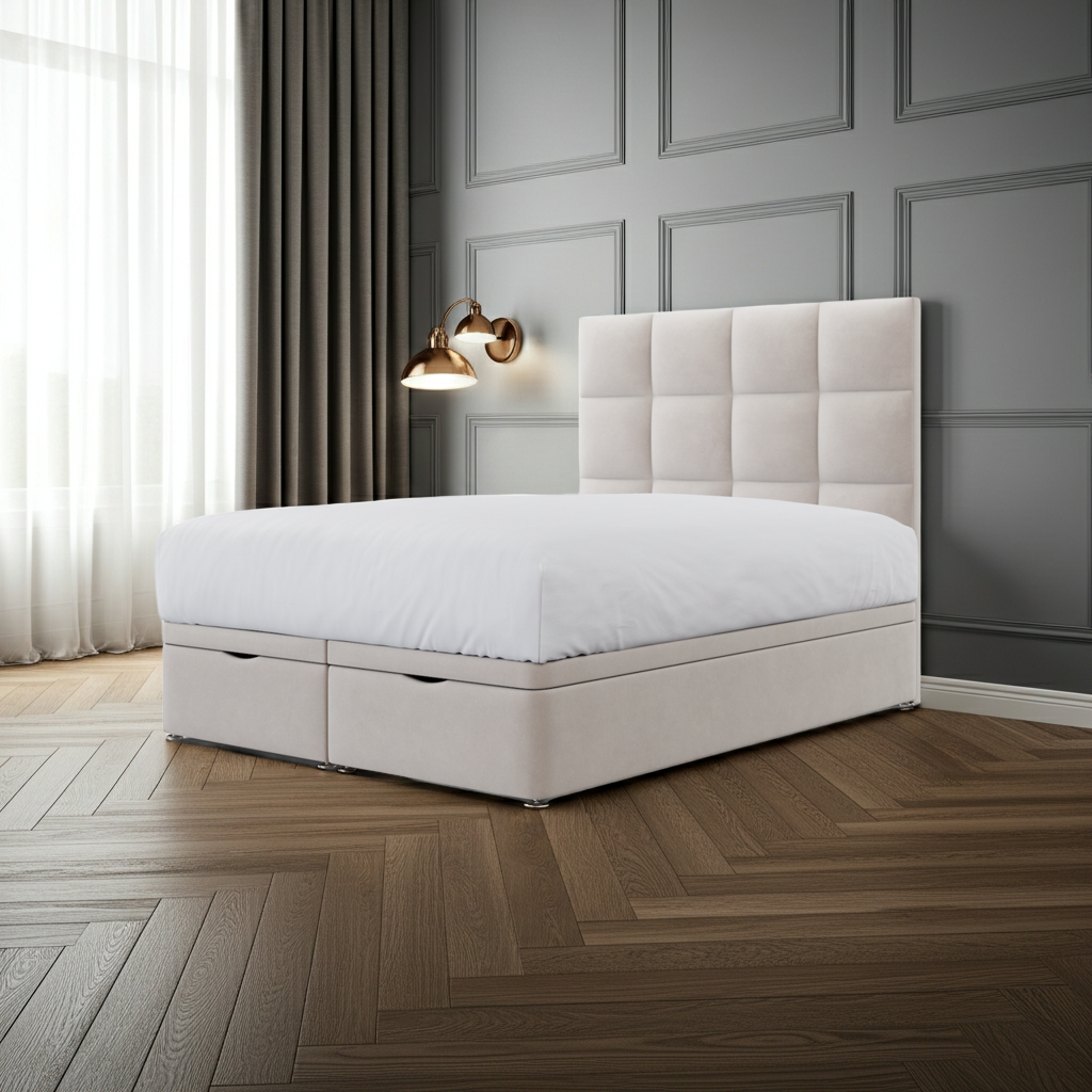 Opulence Ottoman Storage Bed Including Headboard