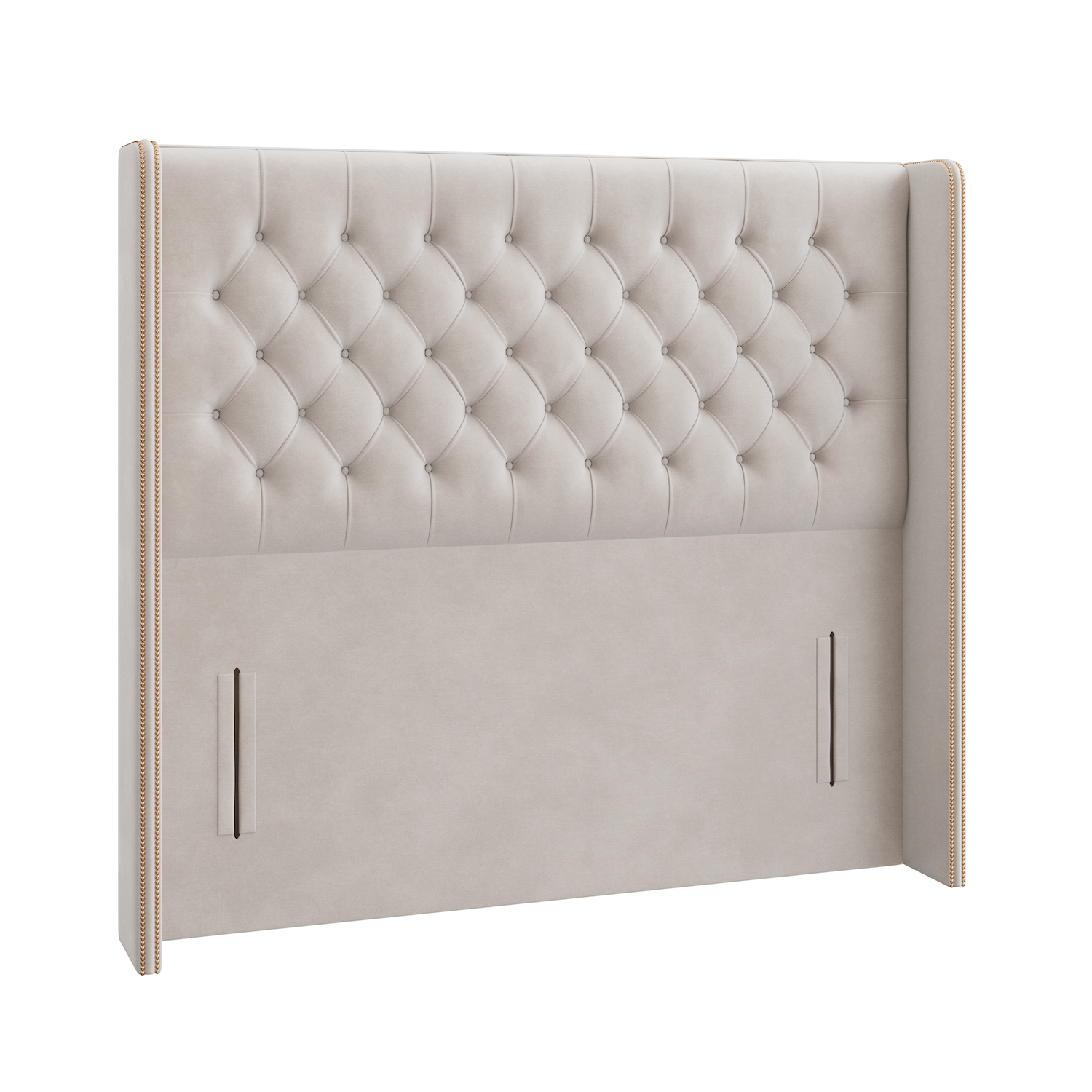 Elle Chesterfield Wing headboard, alternative view