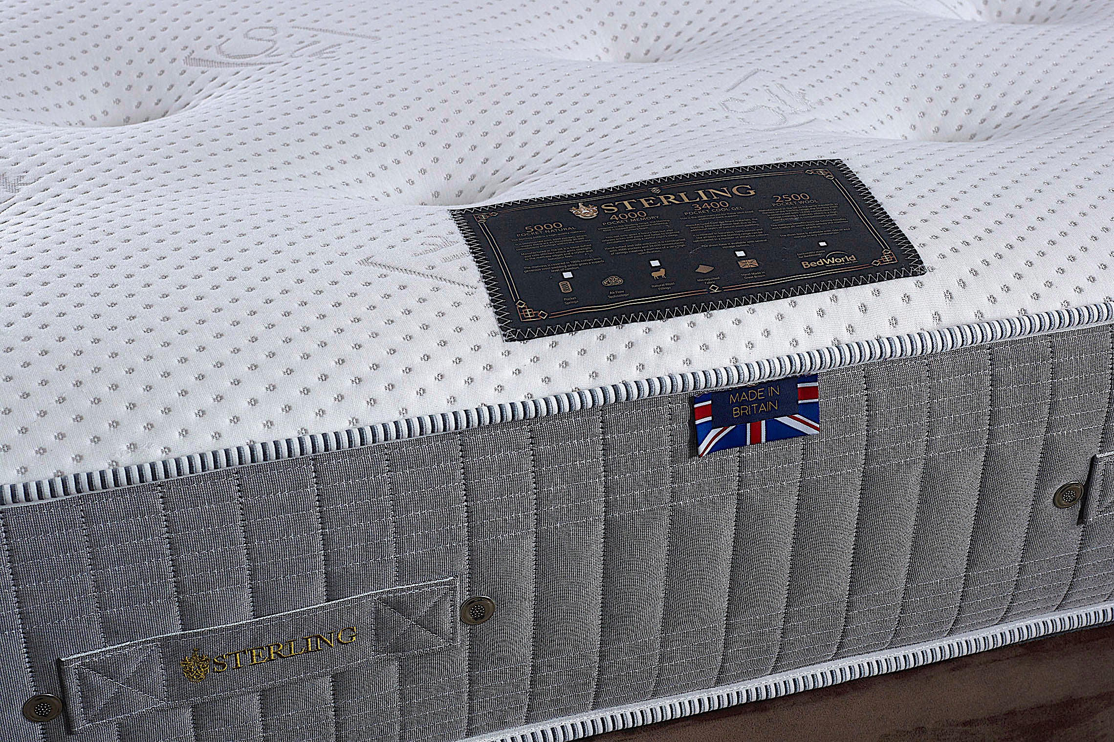Sterling Pocket Sprung Series 2500 Wool Mattress