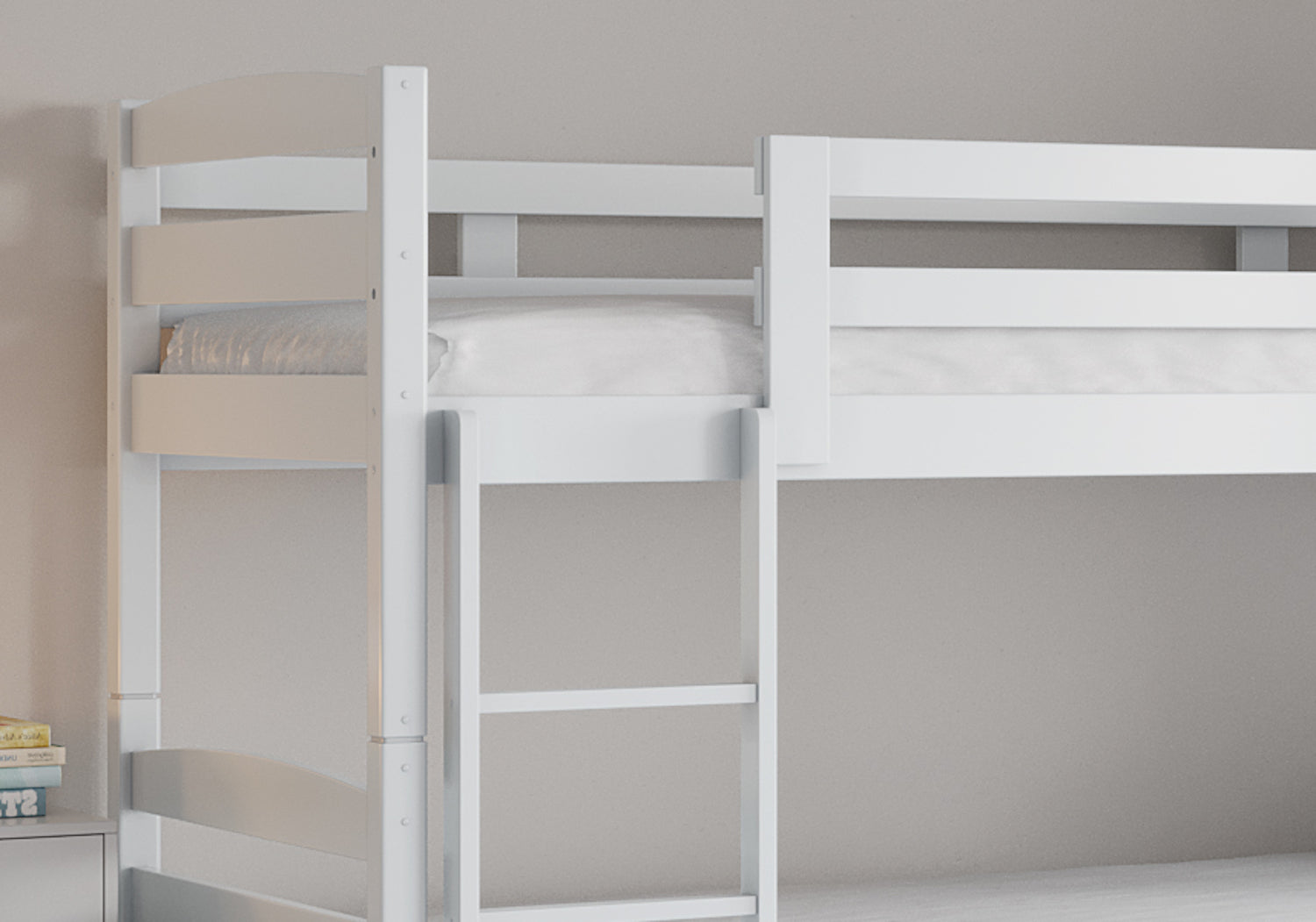 Tripoli White Solid Wood Bunk Bed — view 2