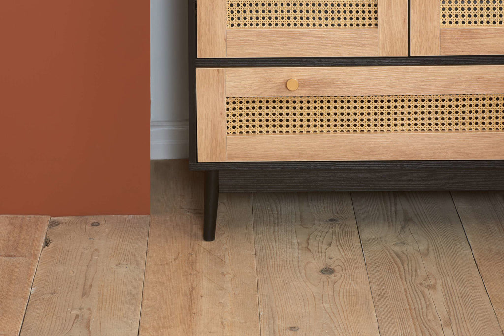 Birlea Croxley Rattan Black 2 Door 1 Drawer Wardrobe — view 3
