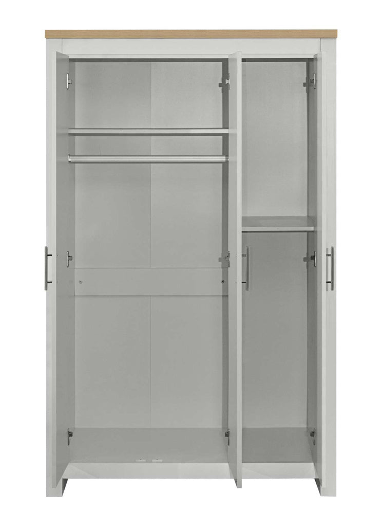Birlea Highgate Grey & Oak 3 Door Wardrobe — view 2