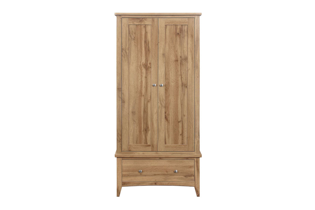 Birlea Hampstead Oak 2 Door 1 Drawer Wardrobe — view 3