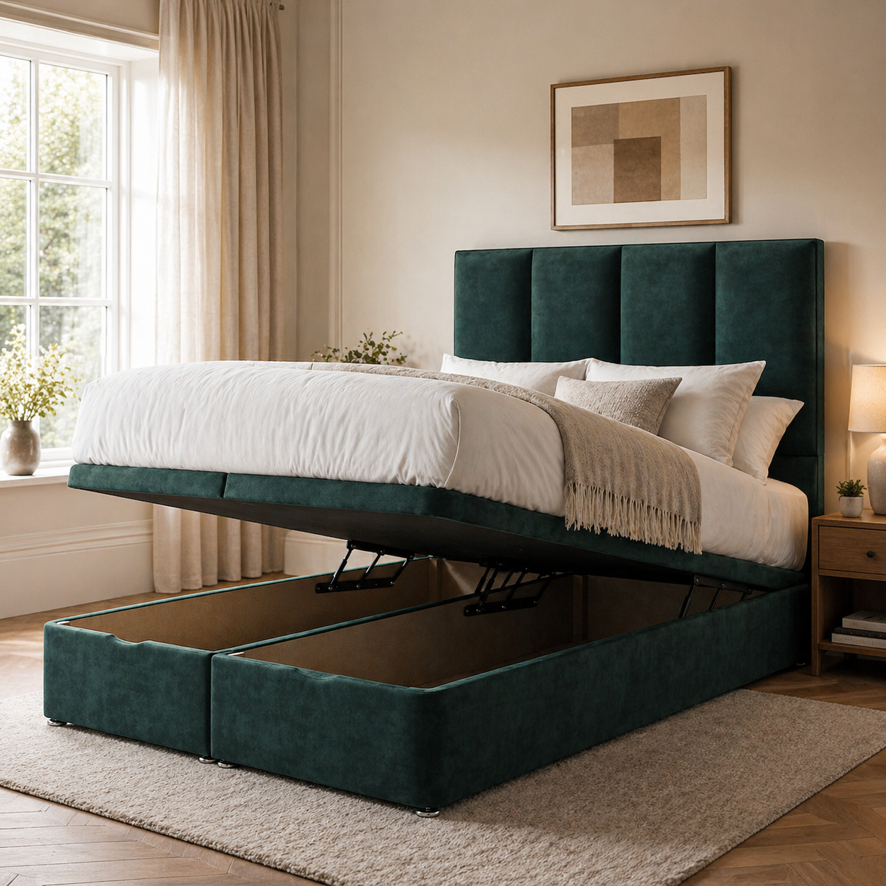 Aristo Ottoman Storage Bed Including Headboard