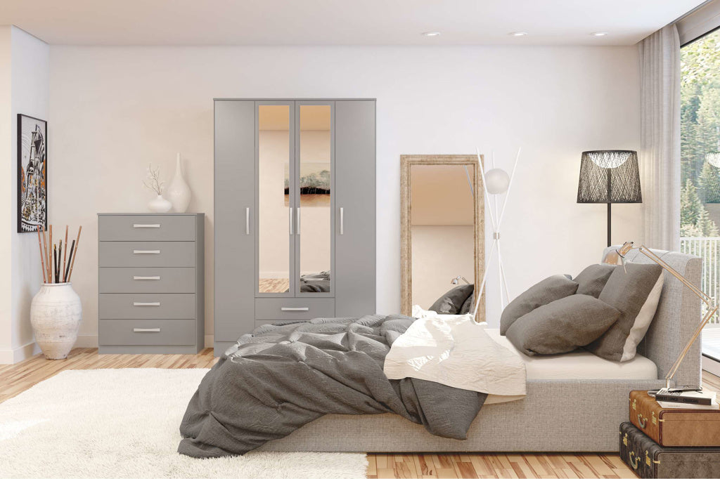 Birlea Lynx Grey 5 Drawer Chest — view 2