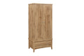 Birlea Hampstead Oak 2 Door 1 Drawer Wardrobe