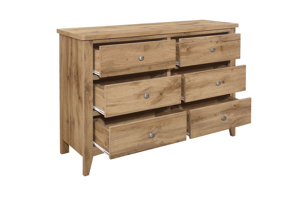 Birlea Hampstead Oak 6 Drawer Chest — view 2