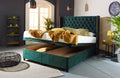 Elle Wing Floating Ottoman Bed Frame With Studs