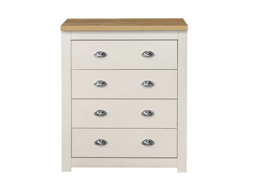 Birlea Highgate Cream & Oak 4 Drawer Chest — view 3