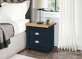 Birlea Highgate Navy & Oak 2 Drawer Bedside