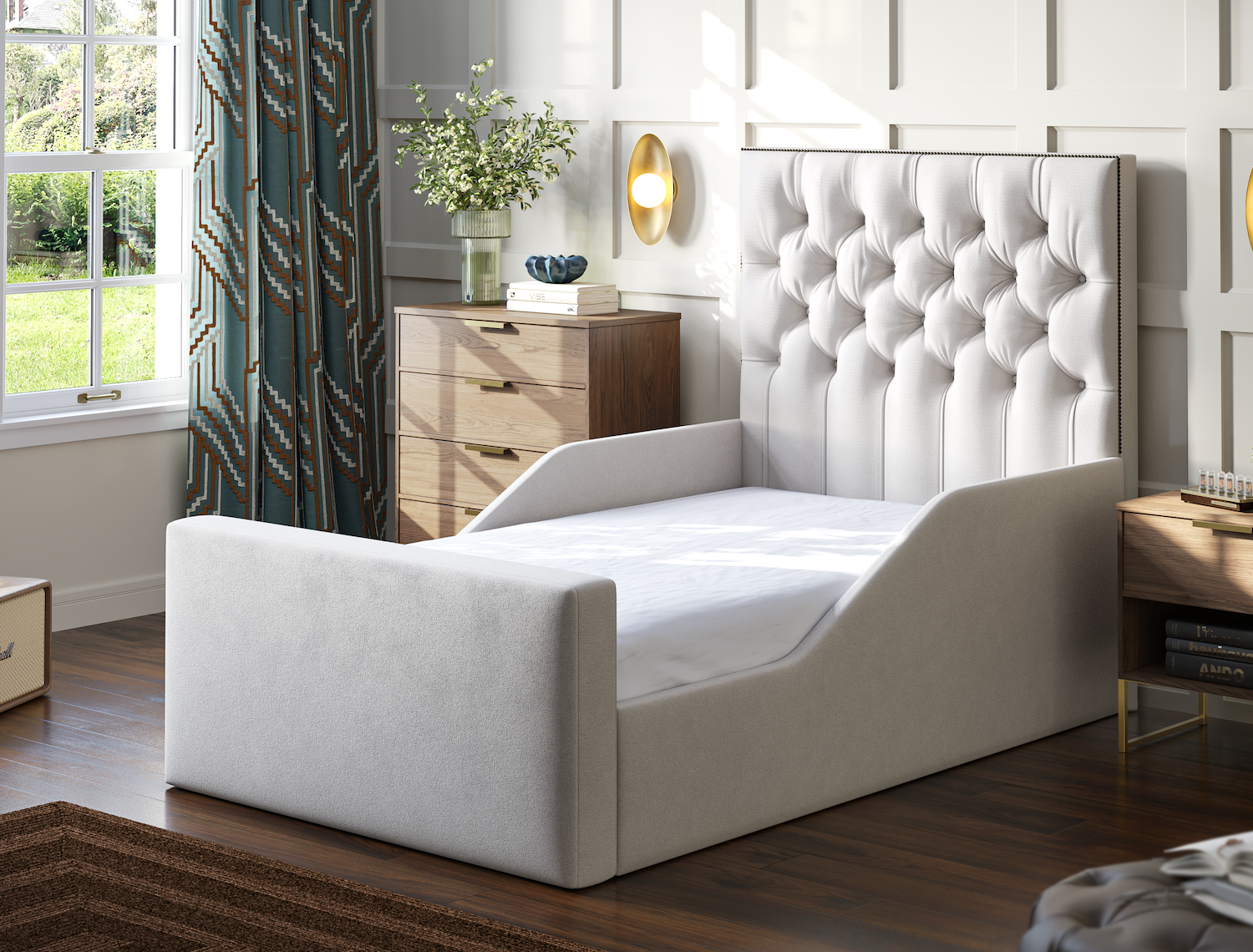 Ellis Kids Ottoman Bed With Safety Rail
