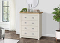Birlea Highgate Cream & Oak 4 Drawer Chest
