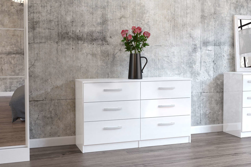 Birlea Lynx White 6 Drawer Chest