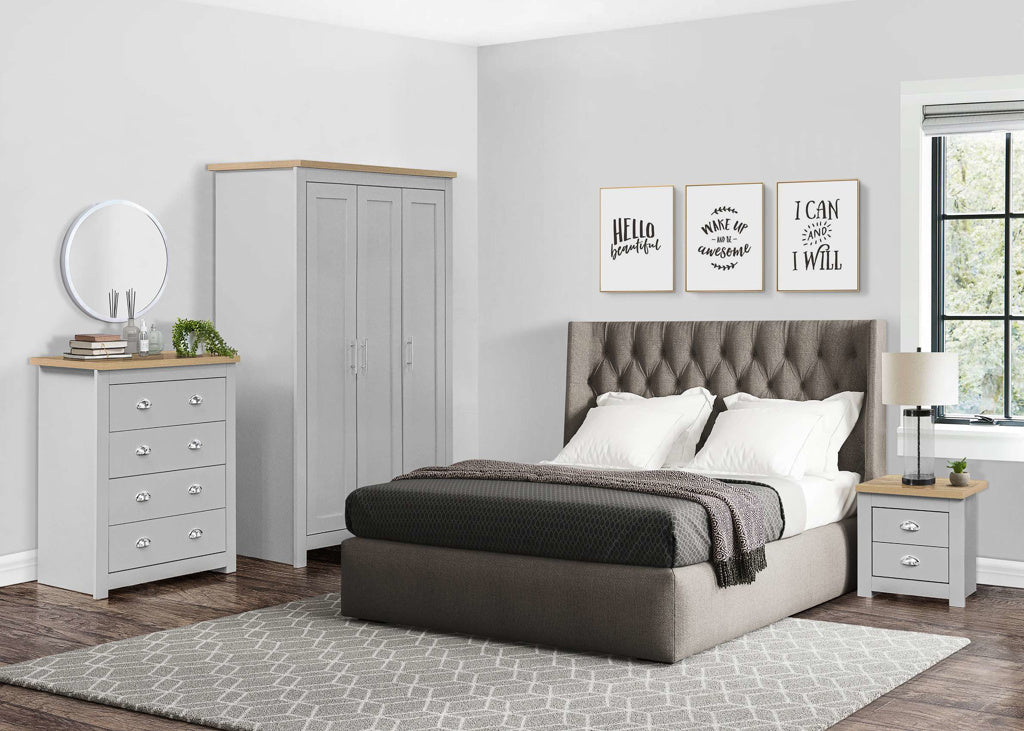 Birlea Highgate Grey & Oak 3 Door Wardrobe — view 3