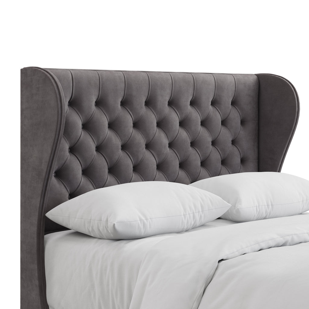 Giovana Chesterfield Wing headboard, alternative view