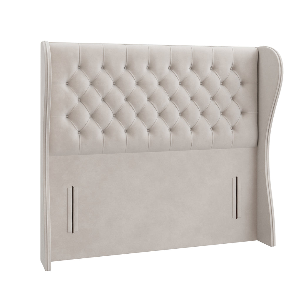 Giovana Chesterfield Wing Floor Standing Headboard