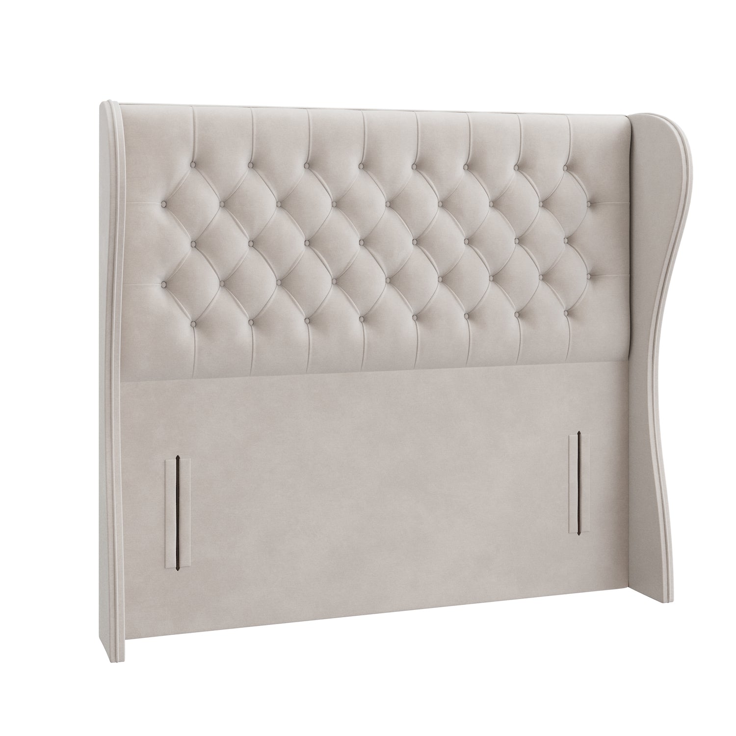 Giovana Chesterfield Wing Floor Standing Headboard