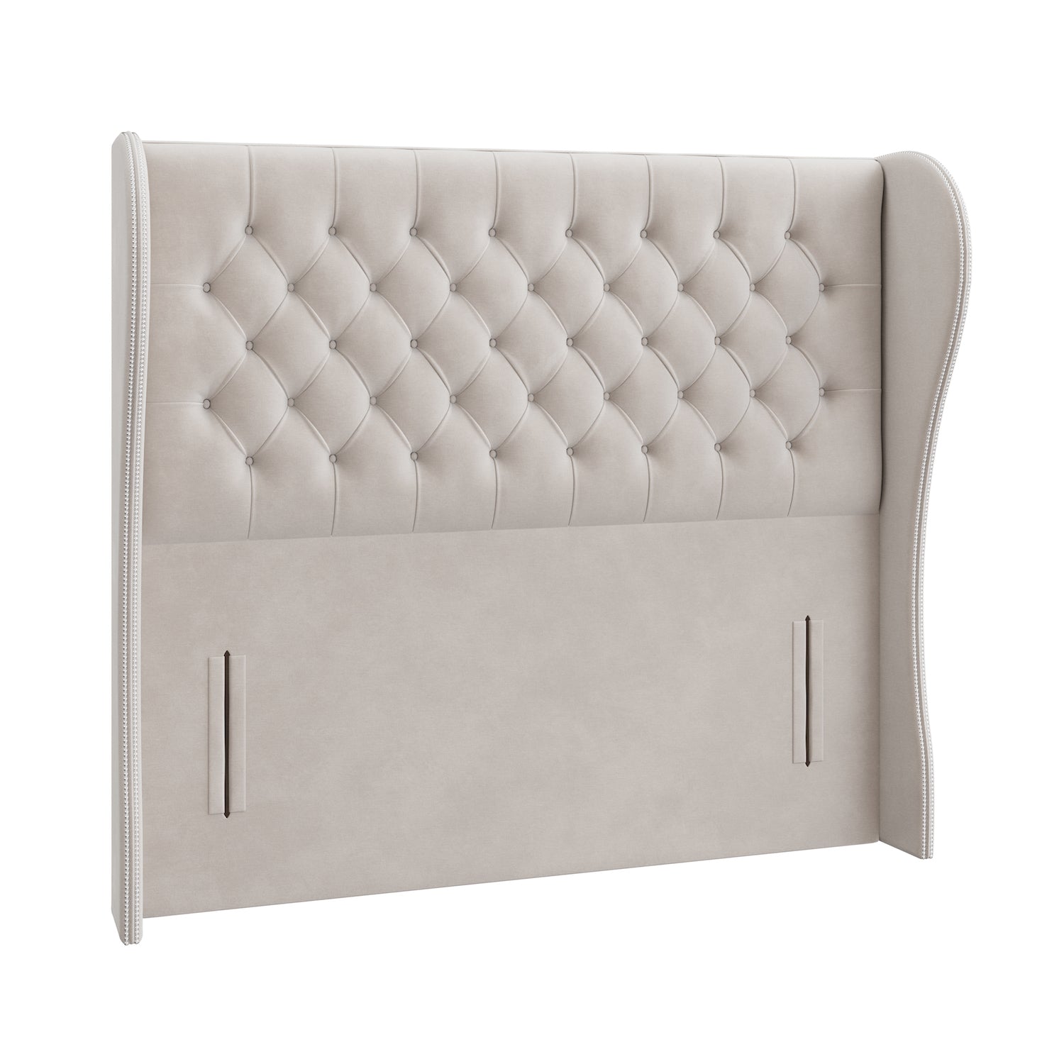 Giovana Chesterfield Wing Standing Headboard With Studs