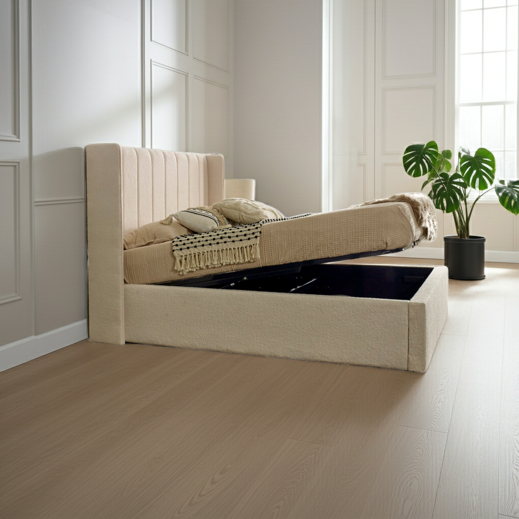 Charlie Teddy Bouclé Ottoman Storage Bed