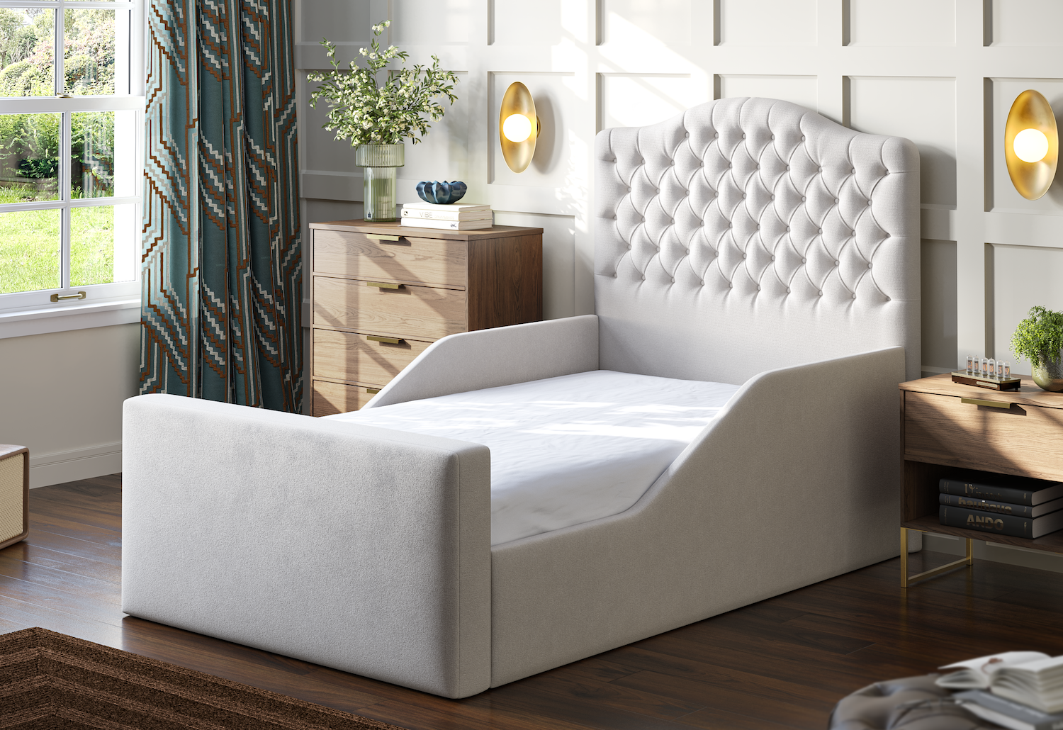 Harper Kids Ottoman Bed With Safety Rail