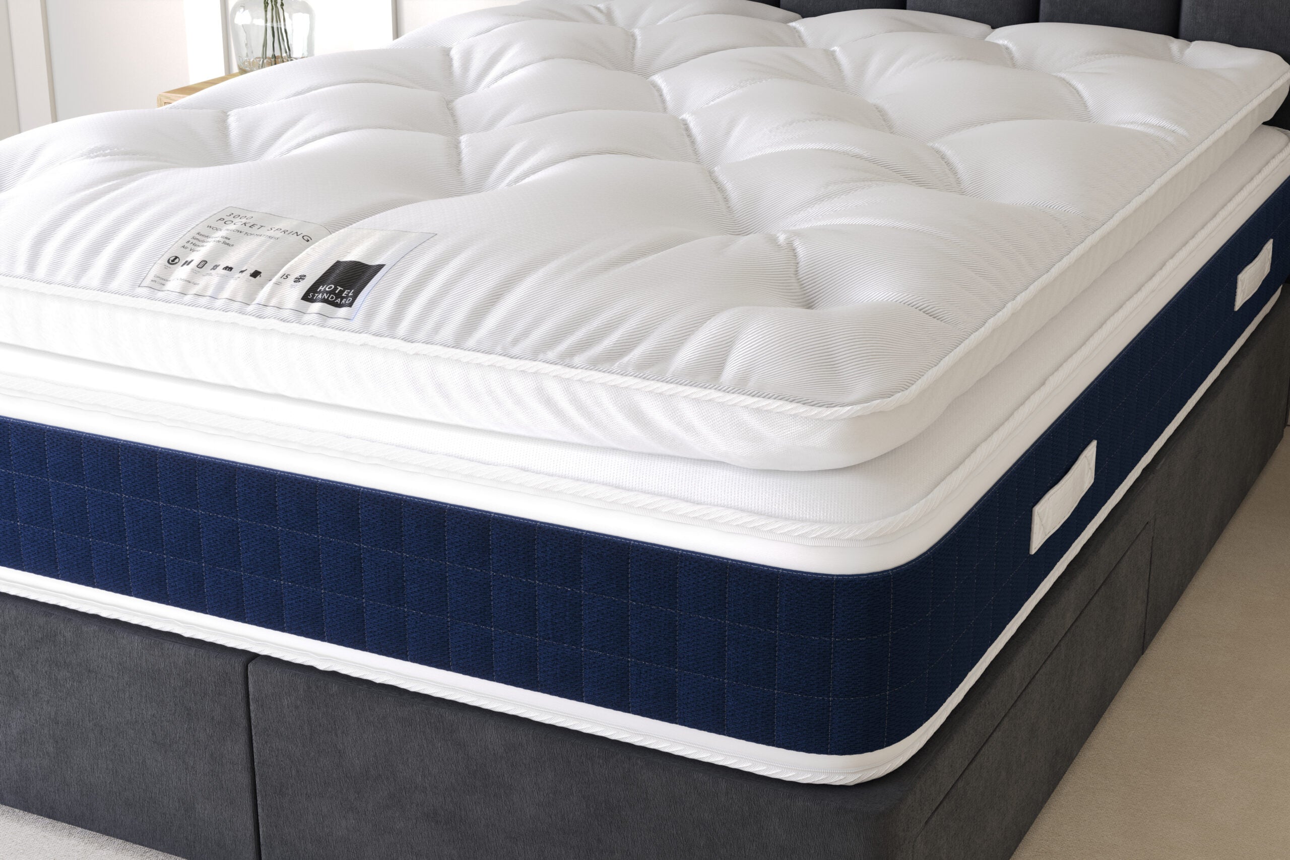 Hotel Standard 3000 Pocket Wool Pillowtop Mattress