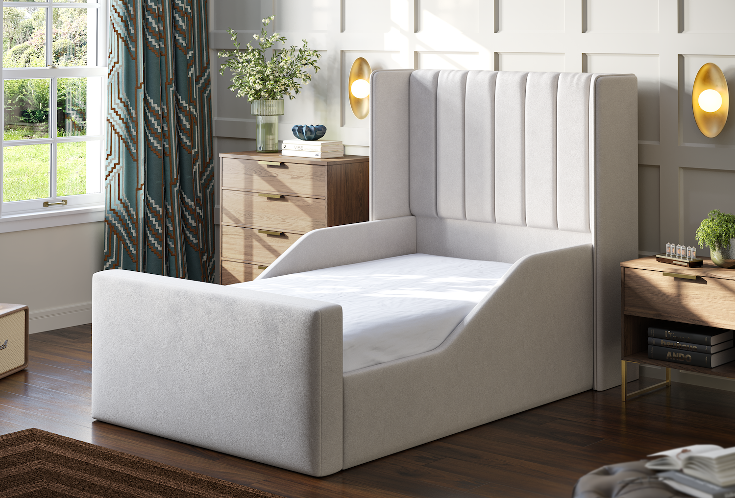 Kaydie Kids Ottoman Bed With Safety Rail