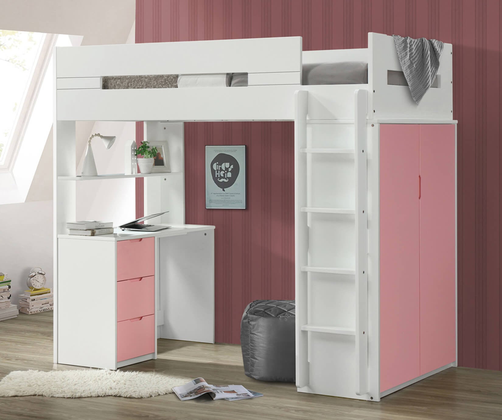 Sweet Dreams Lilo High Sleeper Wooden Bunk Bed