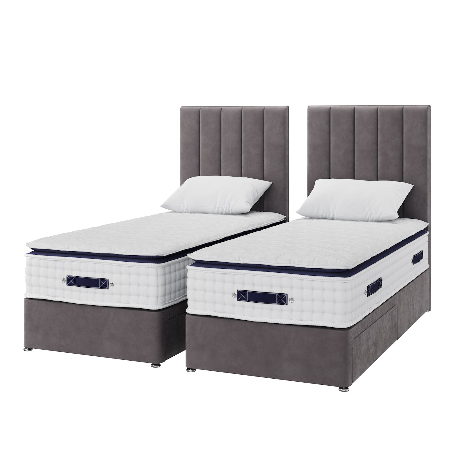 Zip and Link Marina 2000 Pocket Memory Gel Pillowtop Divan Set