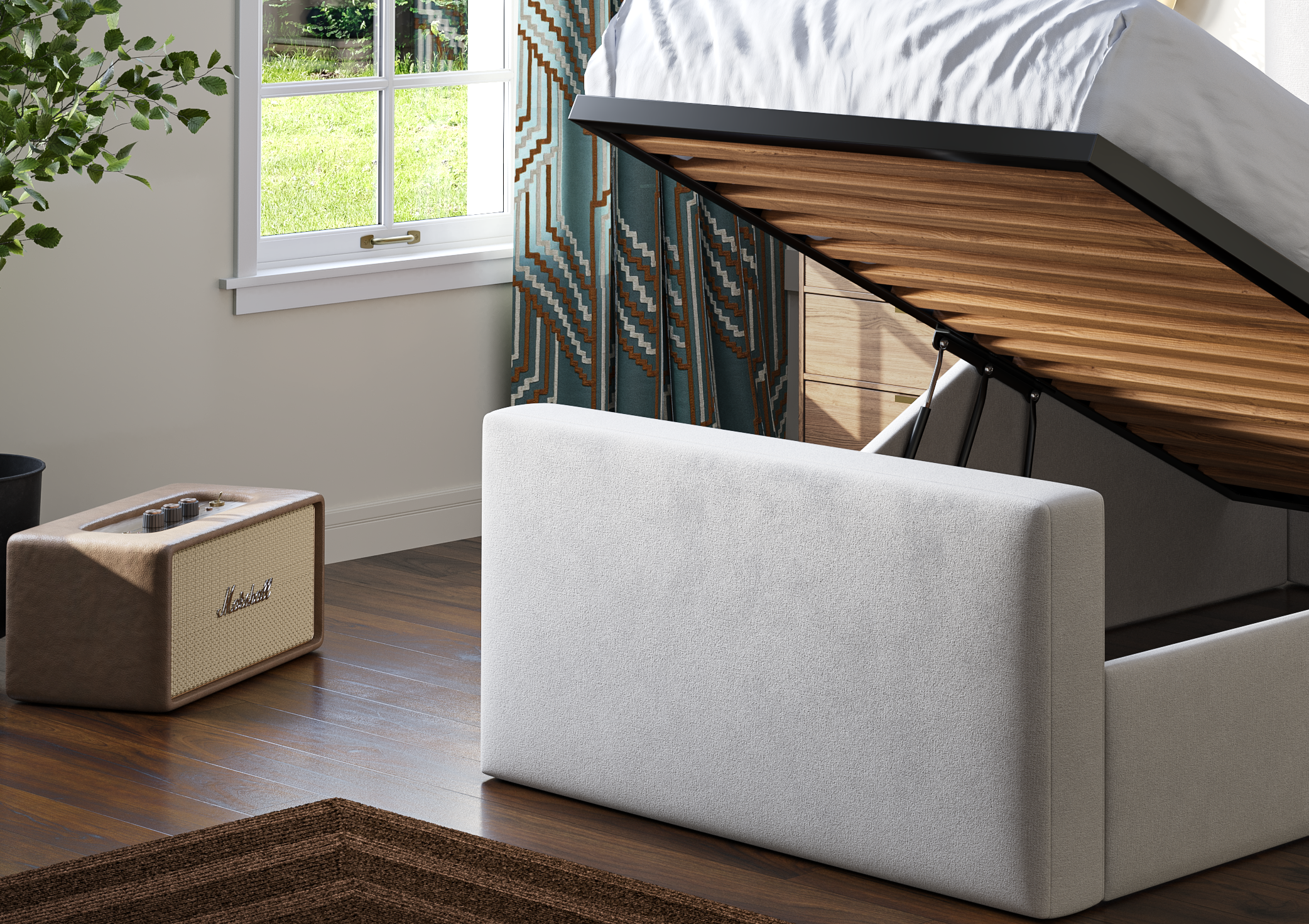 Lola Kids Ottoman Bed With Safety Rail — view 2