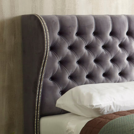 Giovana Wing Floating Ottoman Bed Frame With Studs — view 3