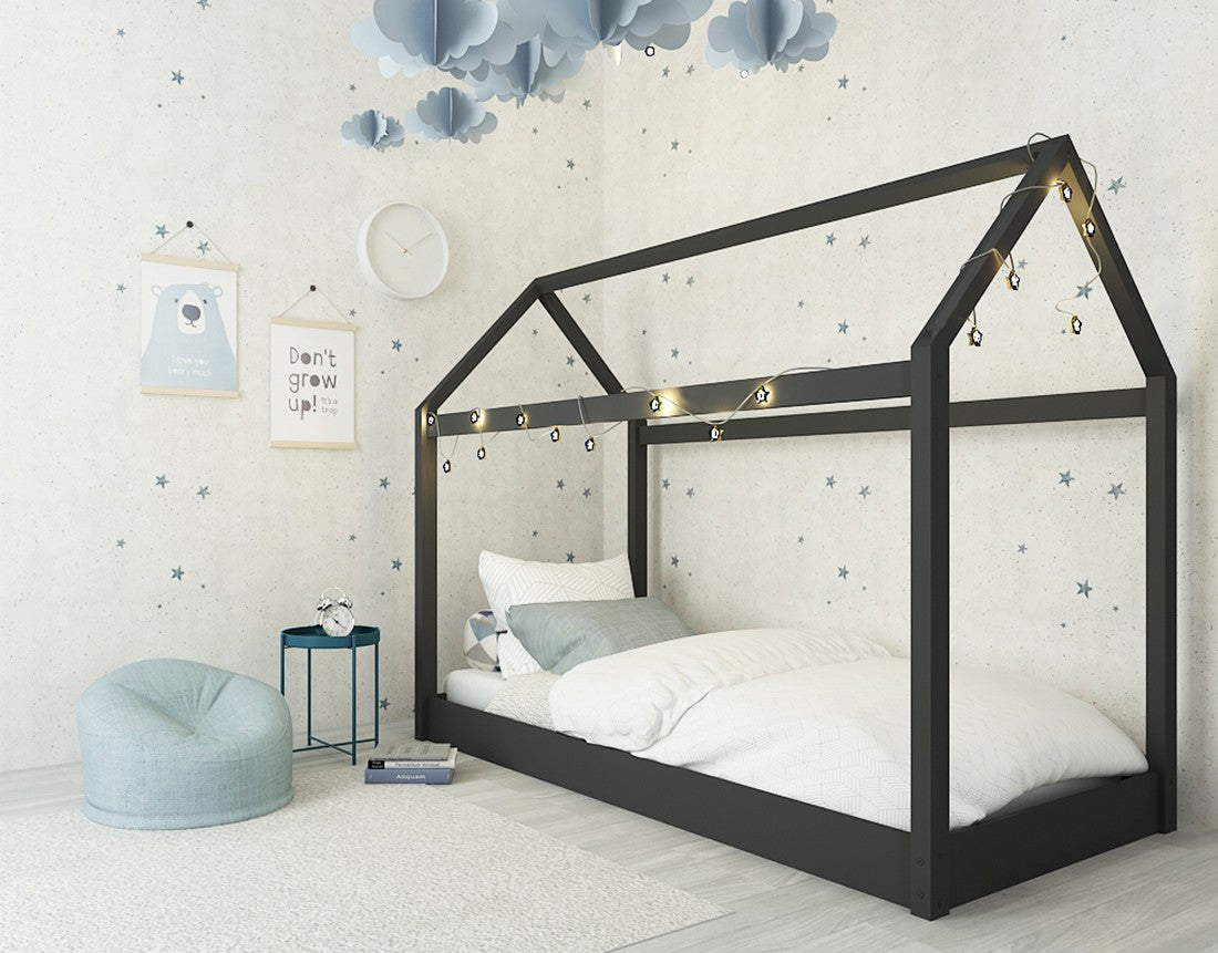 LPD Hickory House Black Bed Frame