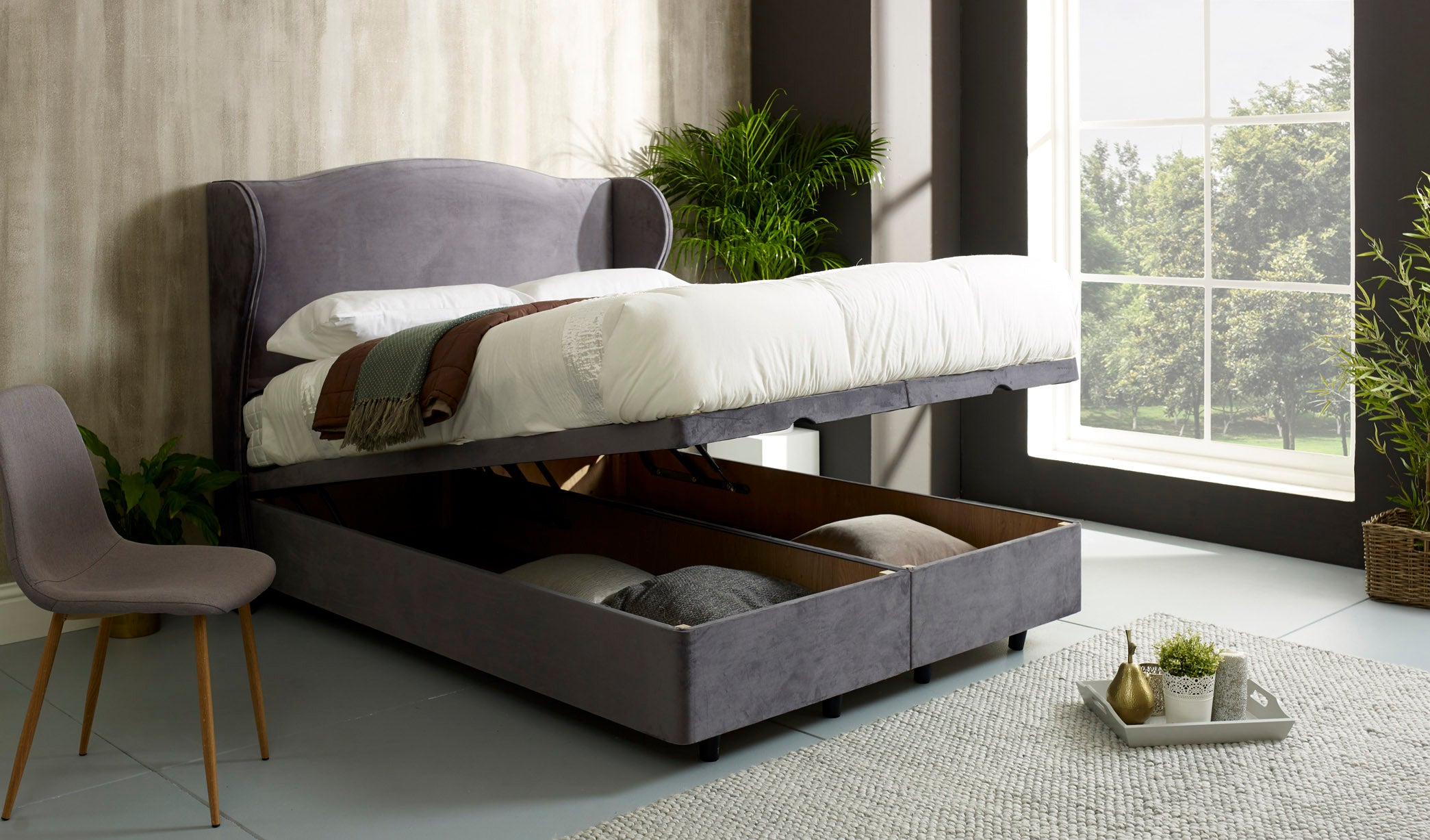 Montreal Wing Floating Ottoman Bed Frame — view 2