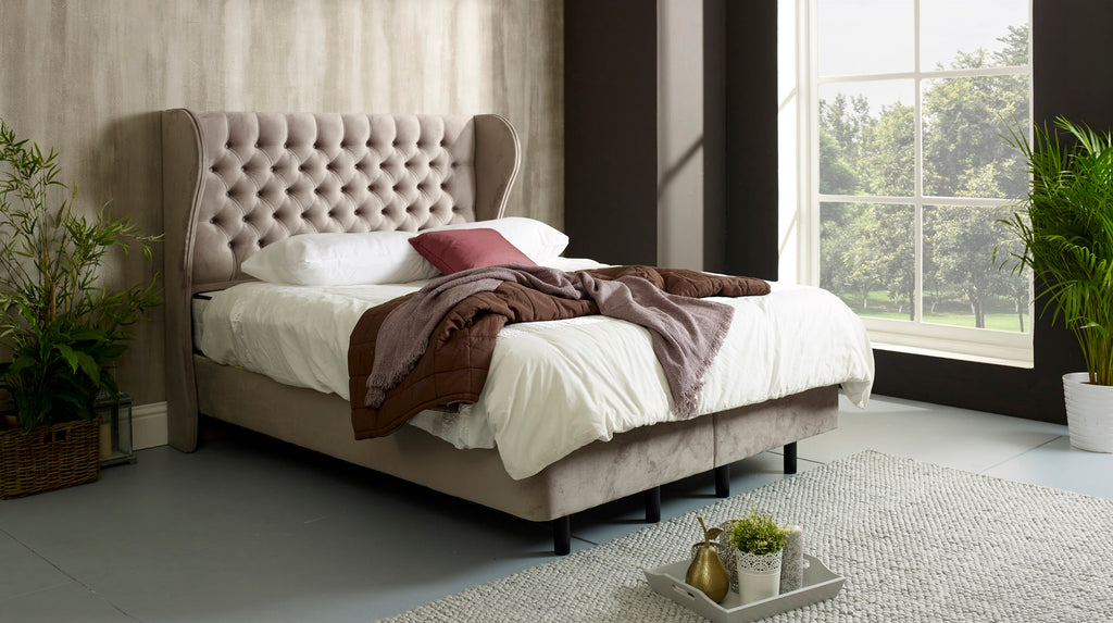 Giovana Wing Floating Ottoman Bed Frame