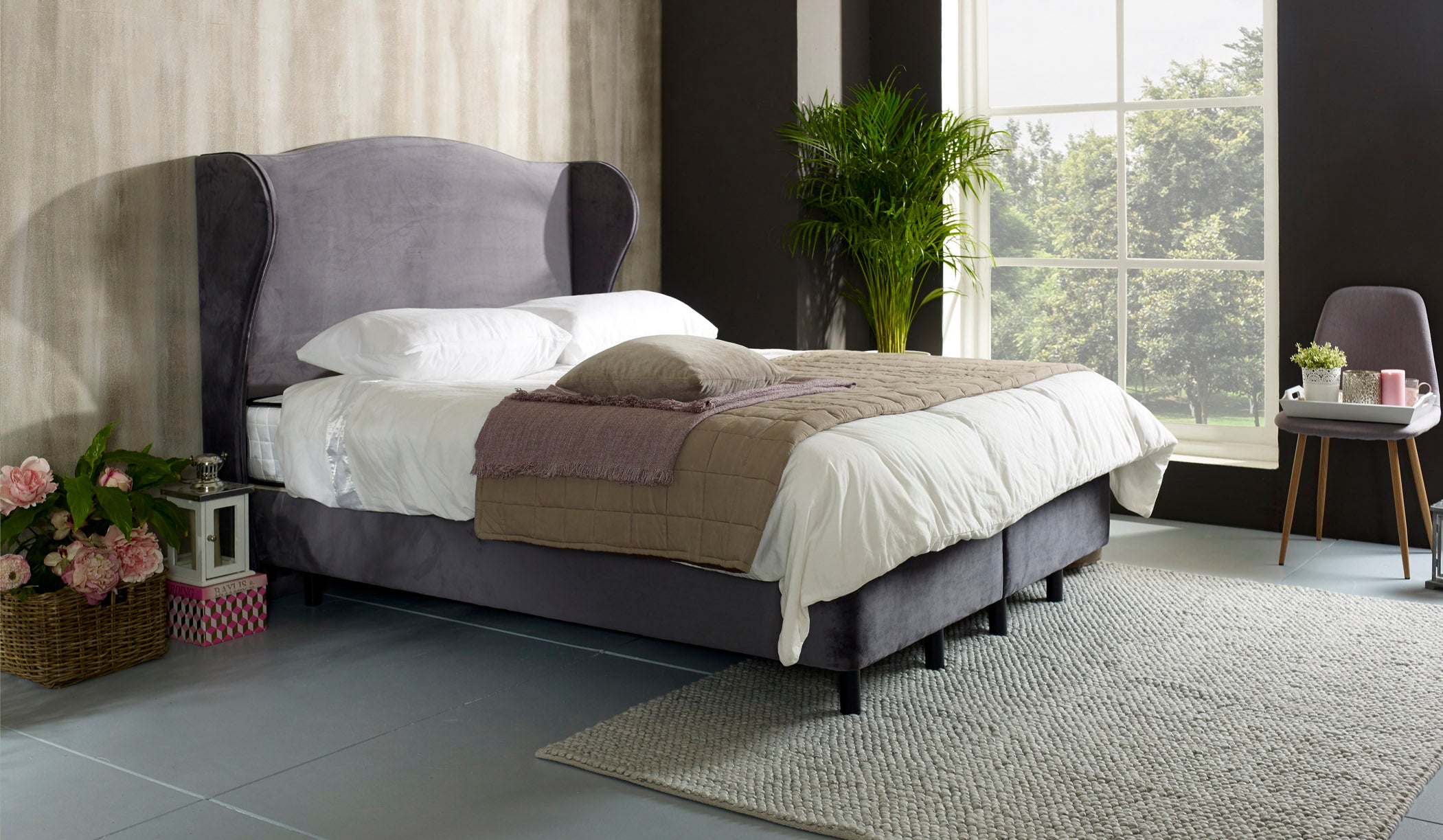 Montreal Wing Floating Ottoman Bed Frame